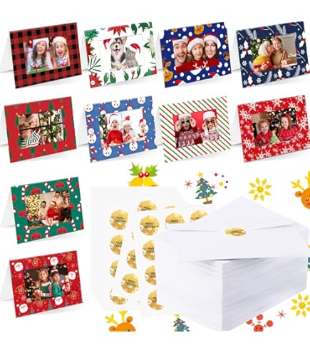 Amazon | Remerry クリスマスフォトフレームカード 72枚パック 4 x 6